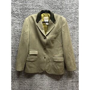 Berreta Sports Jacket‎ Women's 48 Green Check Lana Wool Shooting Hunting Blazer